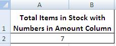 MS excel 2007 2010 counting number cells