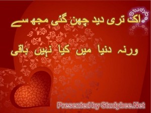 Ik tery deed chin gae muj say warna dunya main kia nahi baqi (Faiz Ahmed Faiz)