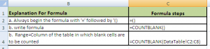 MS Excel Count Blank Cells 2007