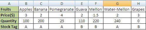 MS Excel Transpose-2