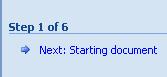 Mail merge starting document