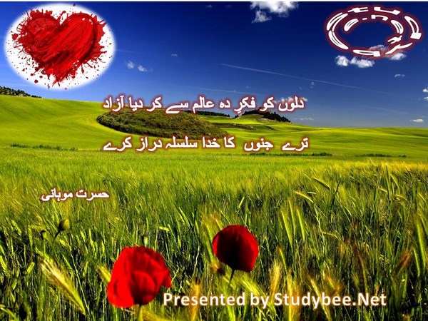 Dilon ko fiqar e do alam say kar dia azad, tery junoon ka khuda silsala daraz karen-Hasrat Mohani Love Poetry