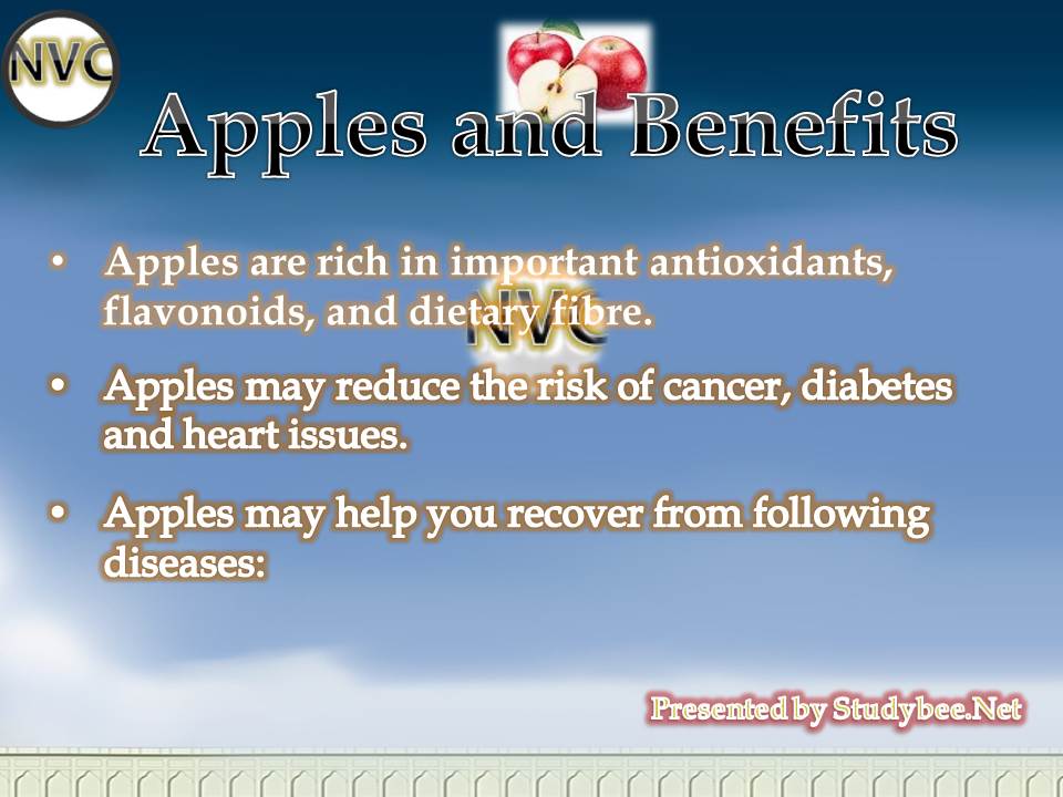 Apples are rich in important antioxidants, flavonoids, and dietary fibre