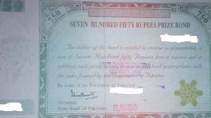 Prize Bond Rs. 750