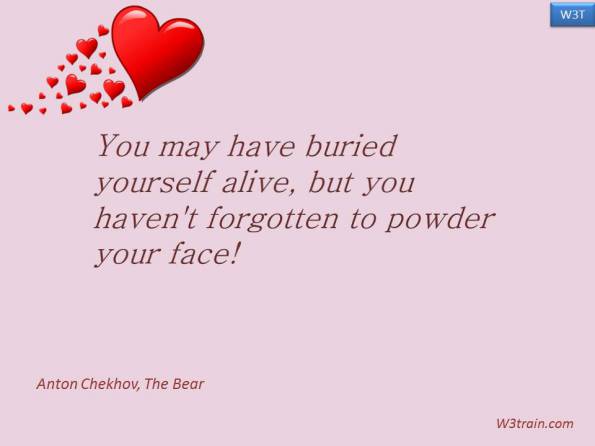 You may have buried yourself alive, but you haven't forgotten to powder your face! 